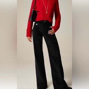 Velvet wide leg pants in black j crew-27 regular